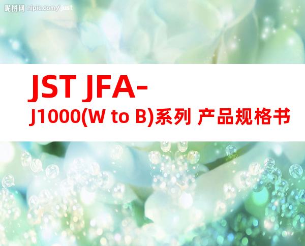 JST JFA-J1000(W to B)系列 产品规格书